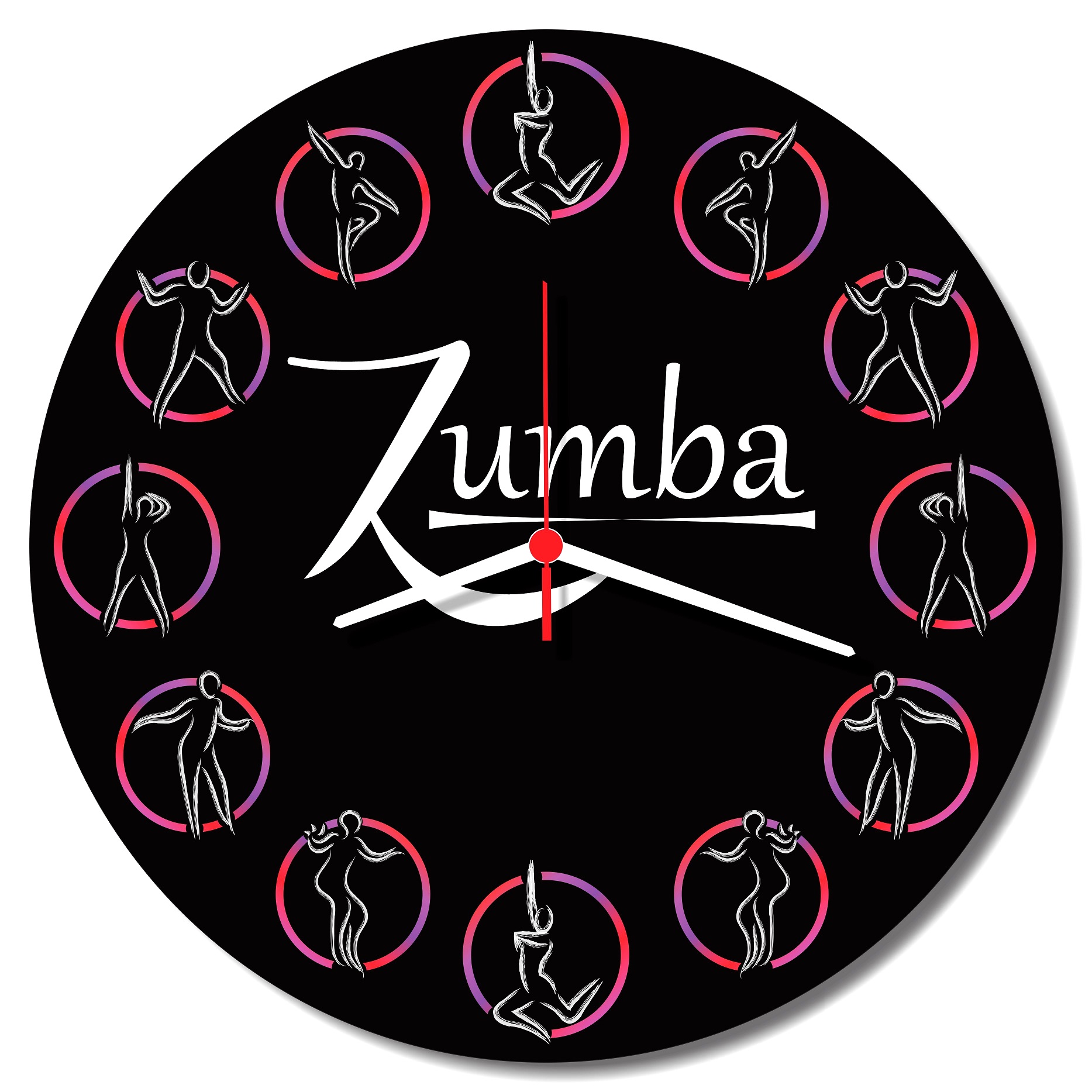 Relogio Parede Zumba Academia Educacao Fisica Decorativo 30cm