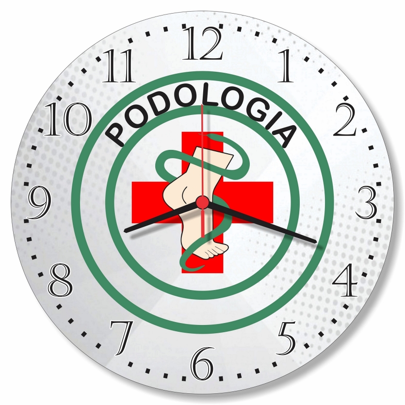 Relogio Parede Podologia Decoracao Salao Beleza Clinica Pedóloga 30cm