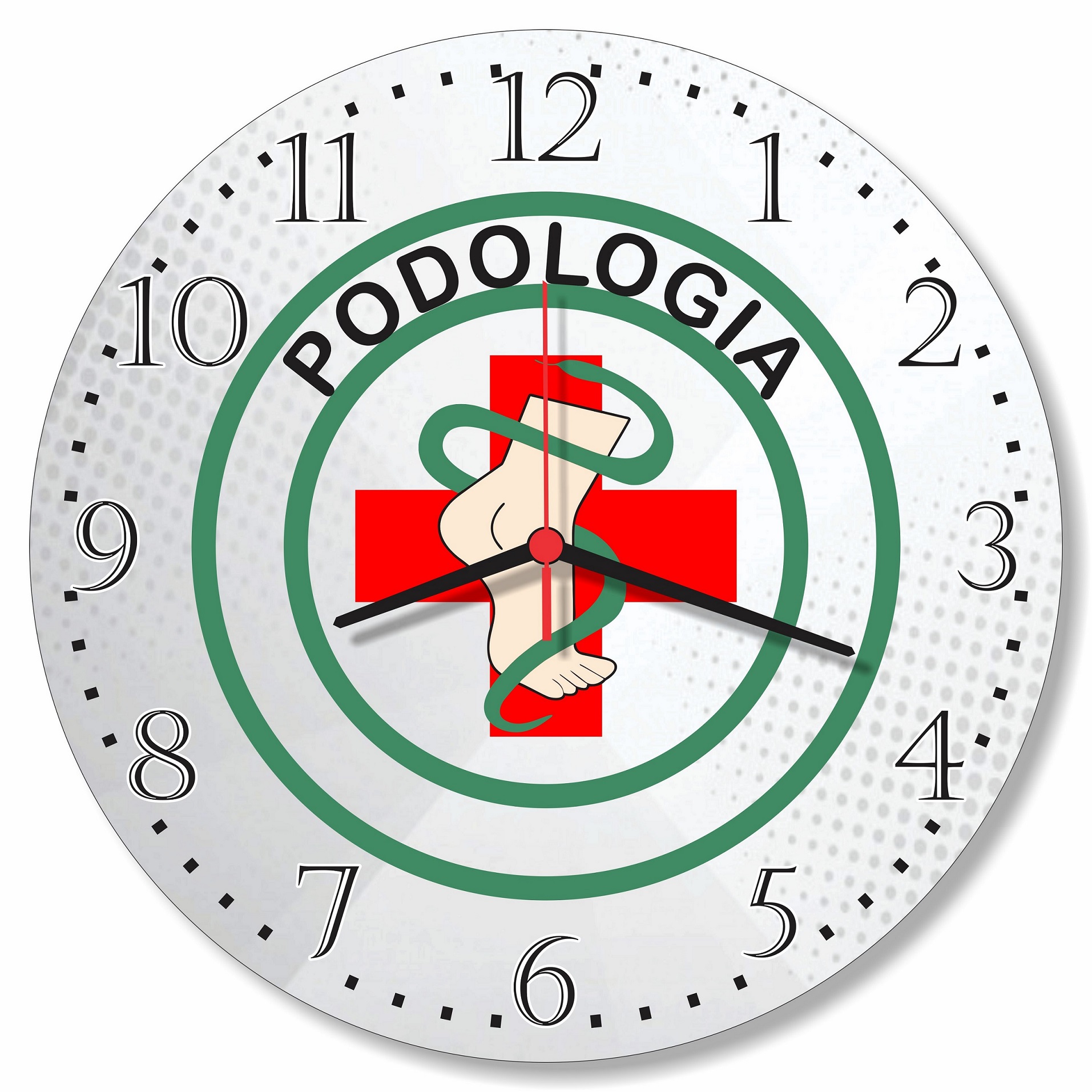 Relogio Parede Podologia Decoracao Salao Beleza Clinica Pedóloga 30cm