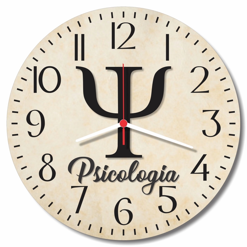 Relógio de Parede Psicologia Decorativo Consultorio Clinica Sala Cozinha Presente Simbolo Psicologo 30cm